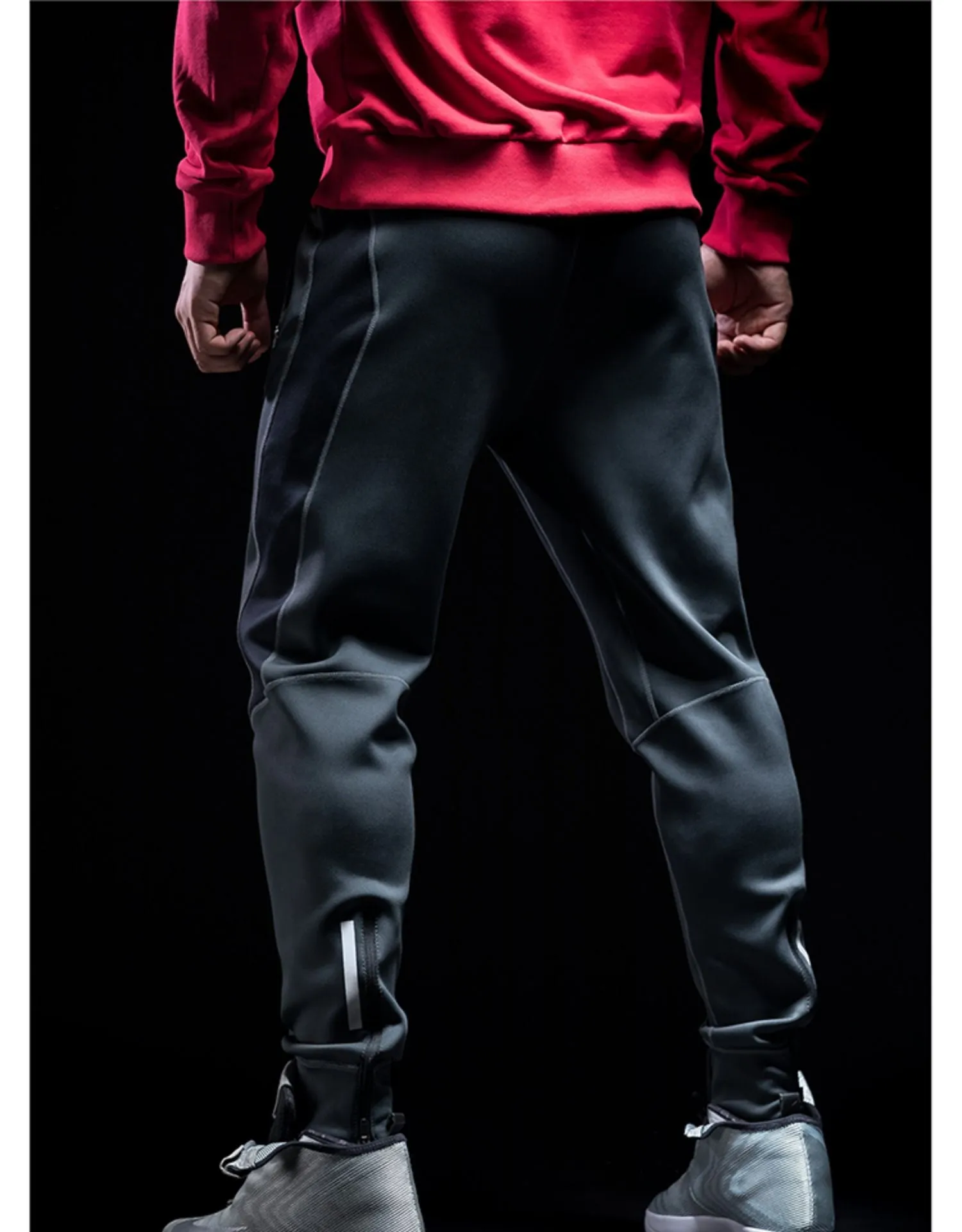 MONSTER GUARDIANS PANELED TRACK PANTS IN GREY