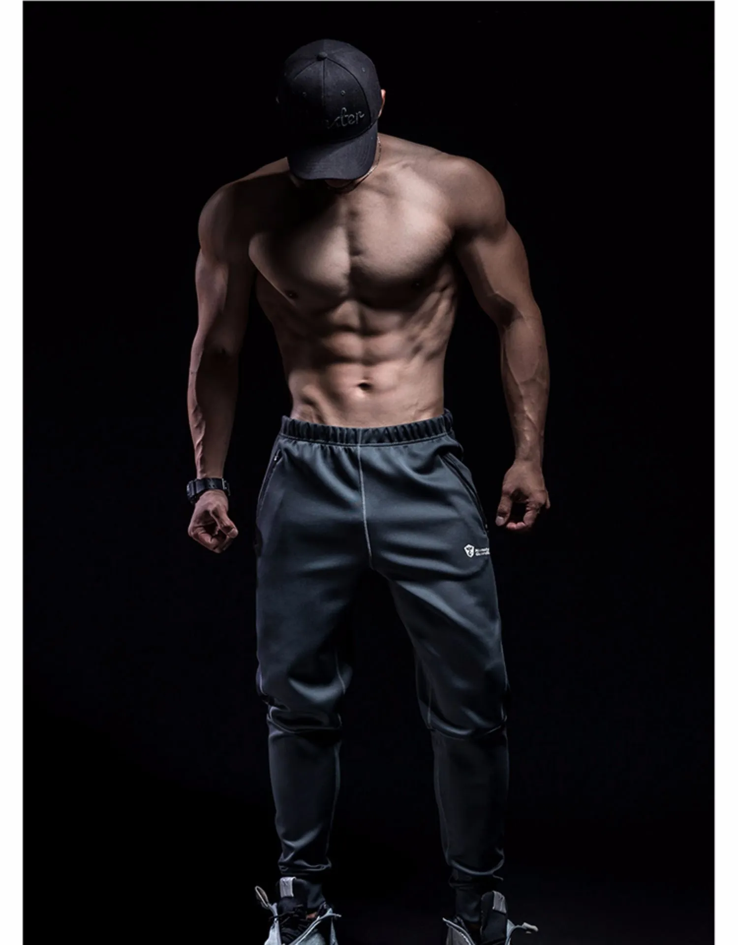 MONSTER GUARDIANS PANELED TRACK PANTS IN GREY