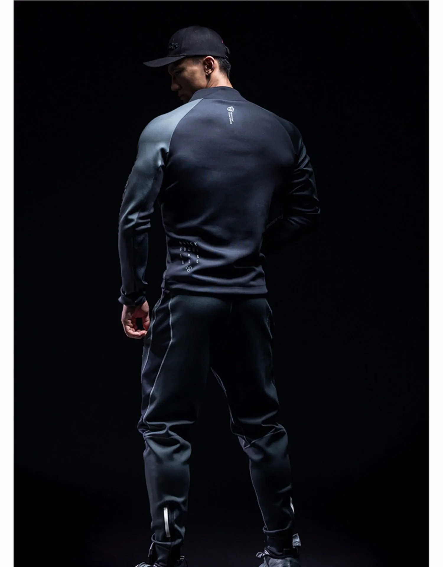 MONSTER GUARDIANS PANELED TRACK PANTS IN GREY