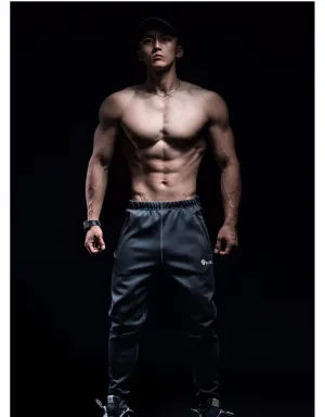 MONSTER GUARDIANS PANELED TRACK PANTS IN GREY