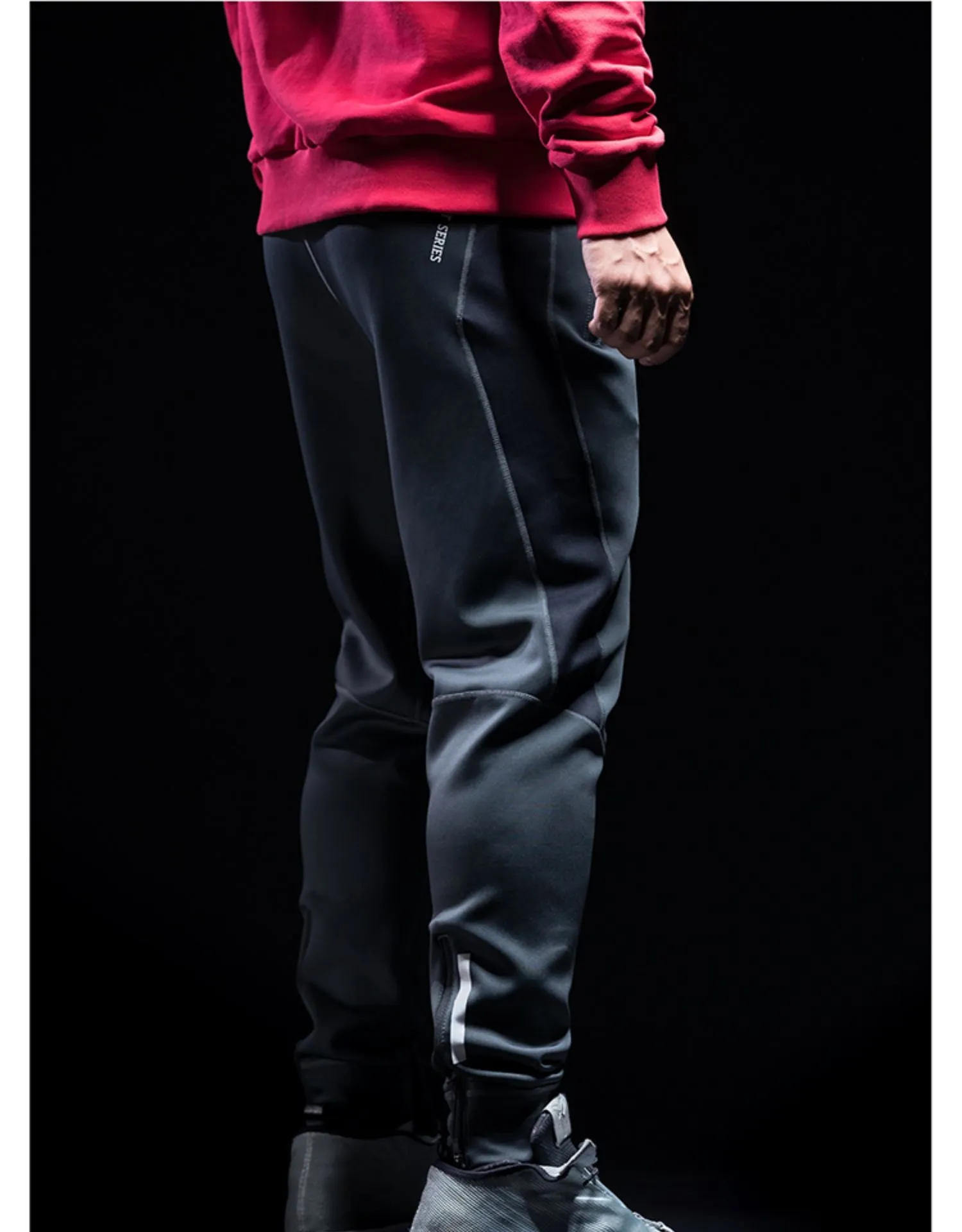 MONSTER GUARDIANS PANELED TRACK PANTS IN GREY