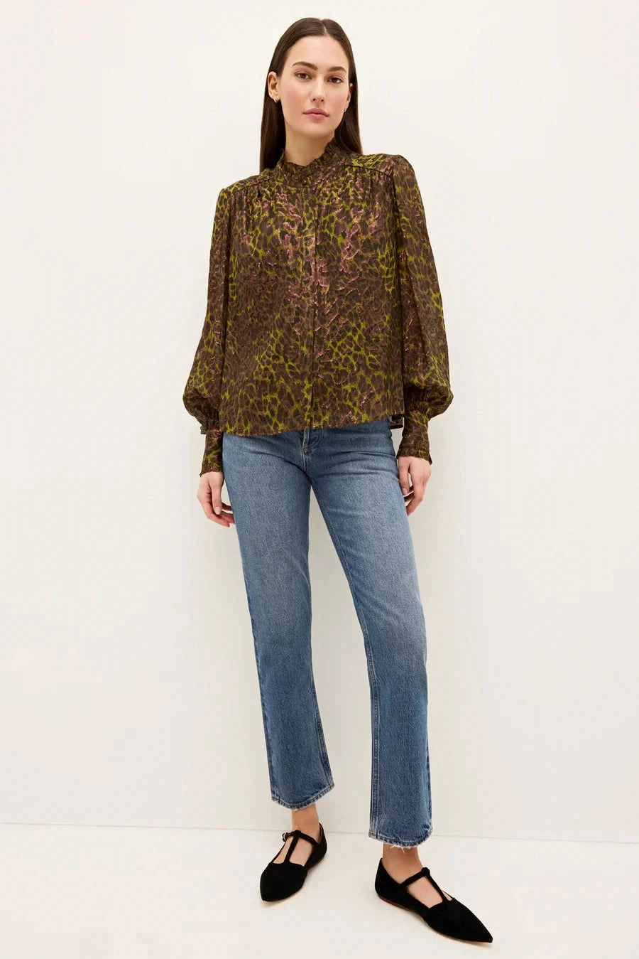 Microfiber texture Montana Blouse Grasslands