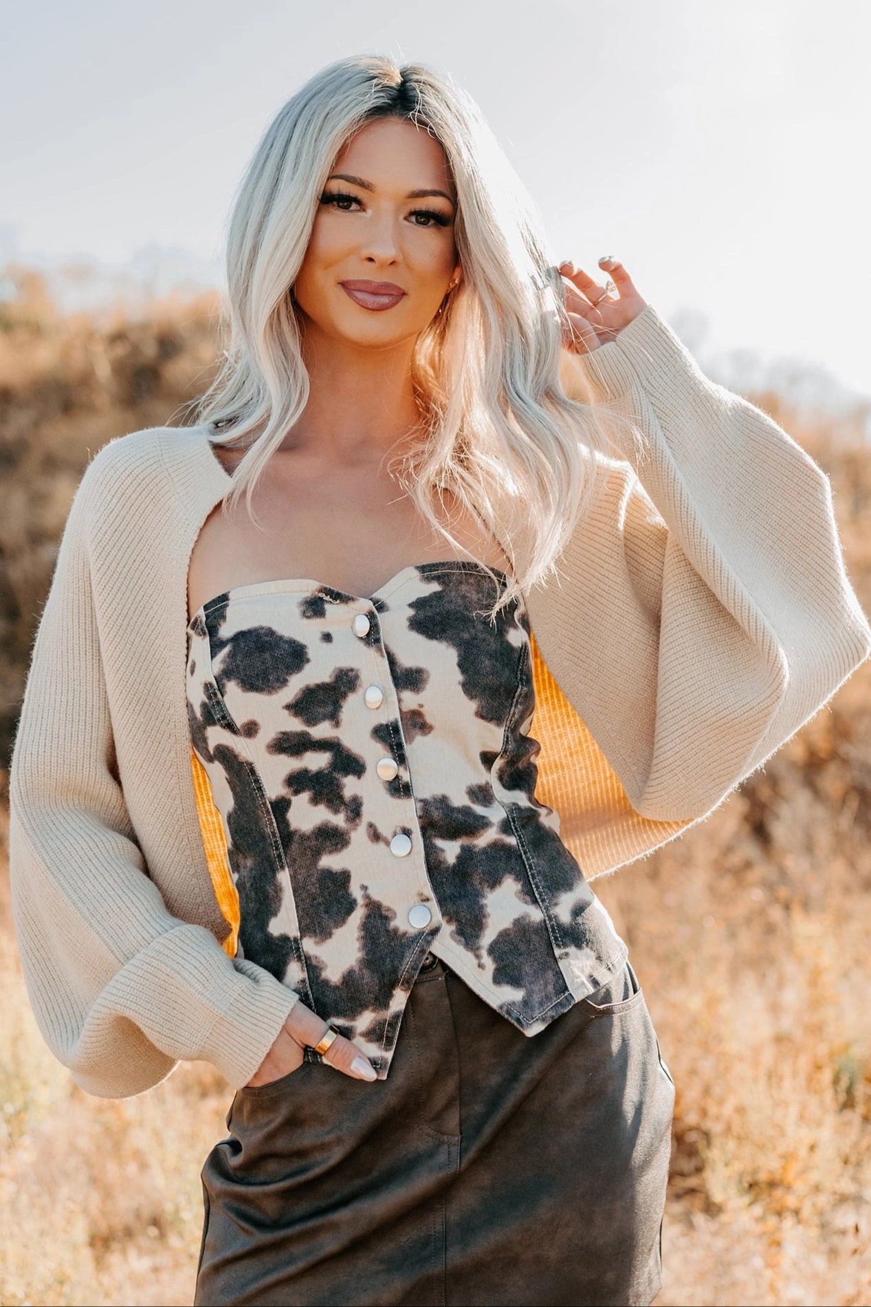 Moonlit Quiet Open Front Bolero Cardigan (Alpaca) Summer Wardrobe