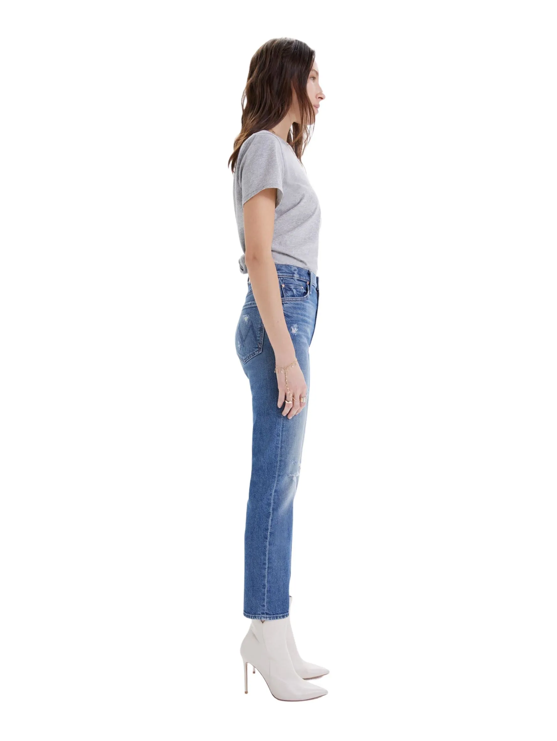 Mother Denim High Waisted Rider Ankle - Far Beyond the Sky