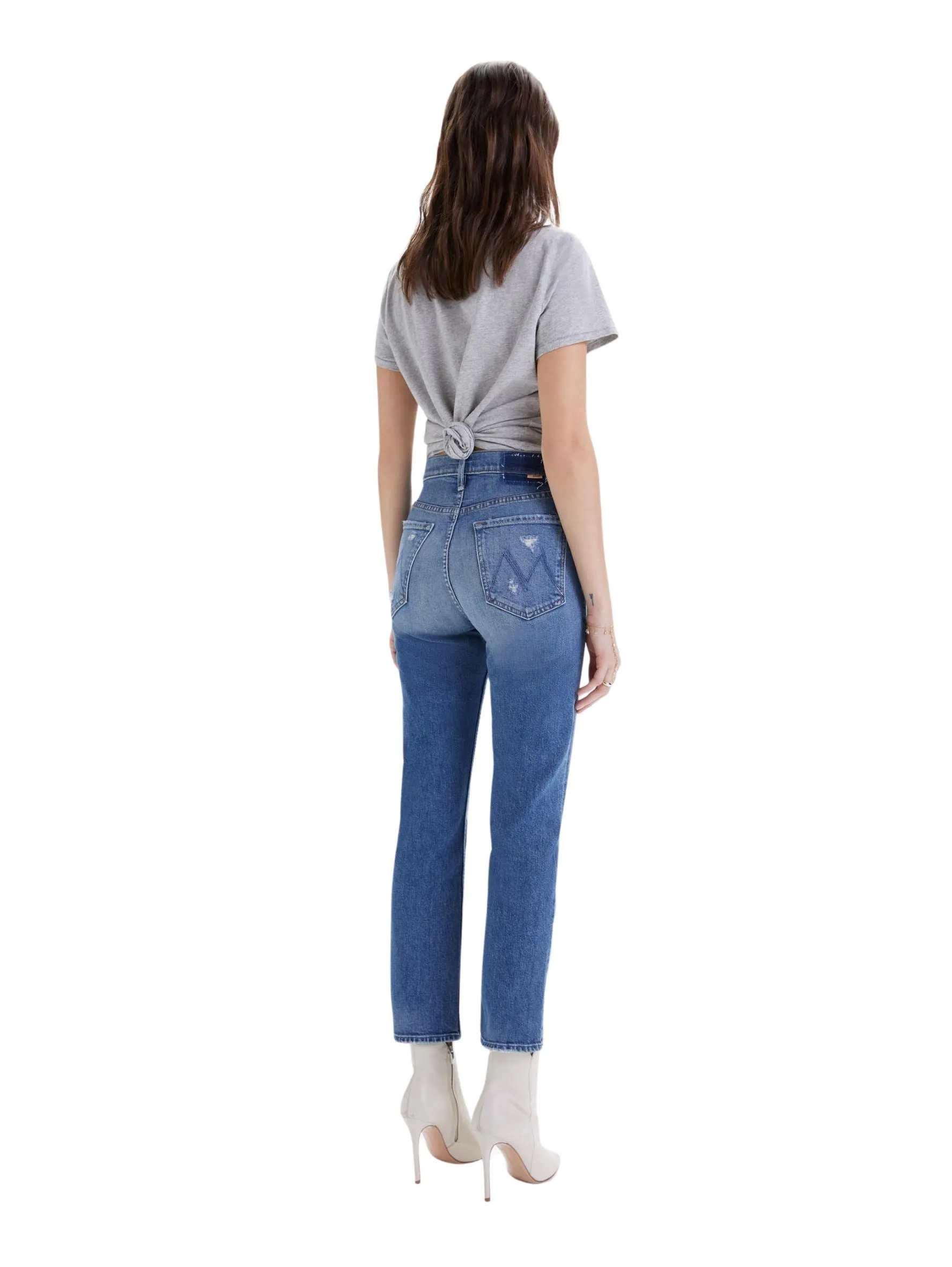 Mother Denim High Waisted Rider Ankle - Far Beyond the Sky