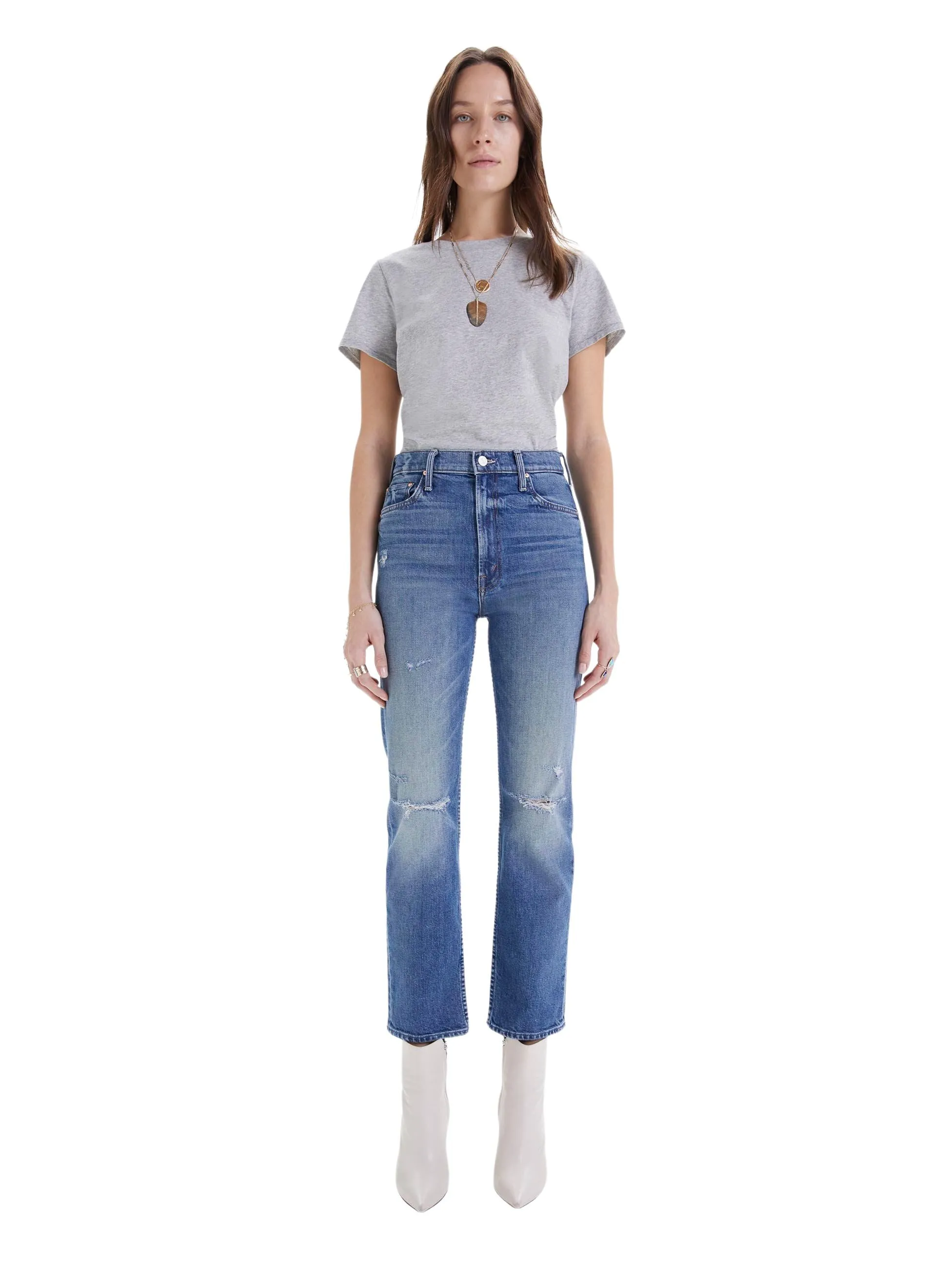 Mother Denim High Waisted Rider Ankle - Far Beyond the Sky