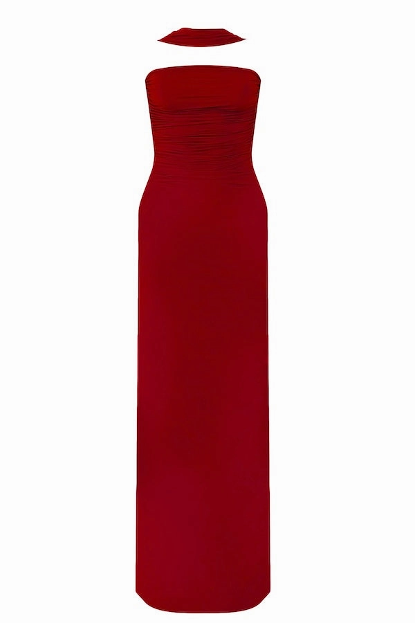 Mullet Maxi Dress Red Easy Look