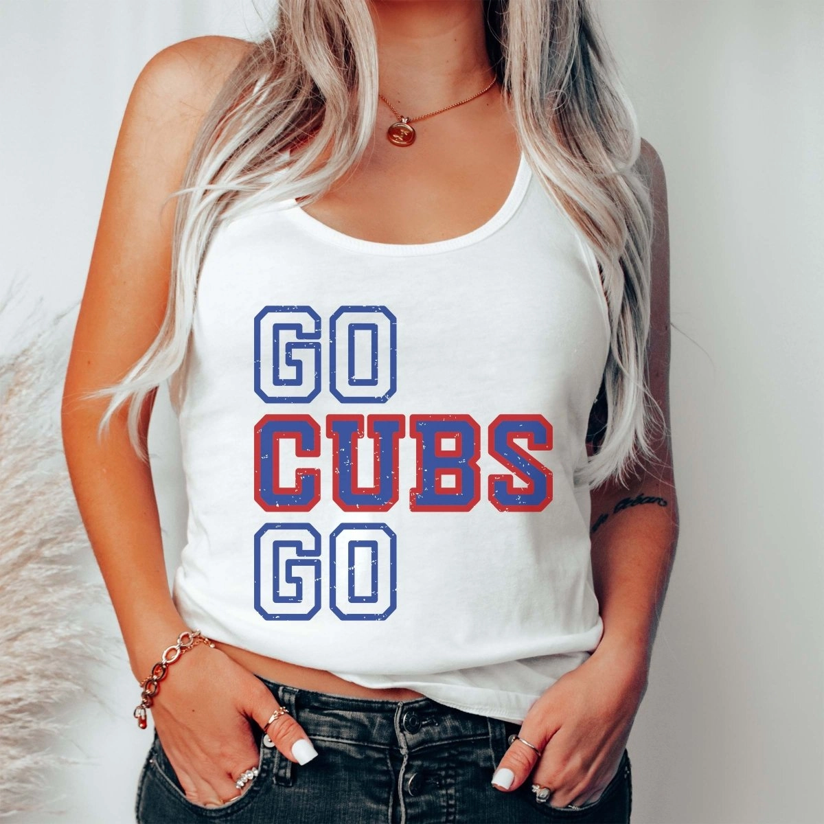 GO CUBS GO TANK TaglessDesign SoftBrushed