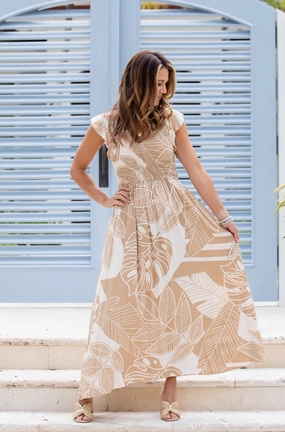 Malibu Dress / Natural Palm Vintage feel