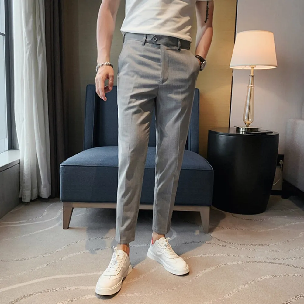 MV Slim-Fit Striped Nine-Point Trousers