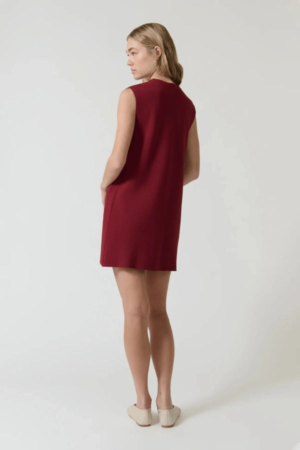 Bright Colors spring fashion Nanda Dress Burgundy