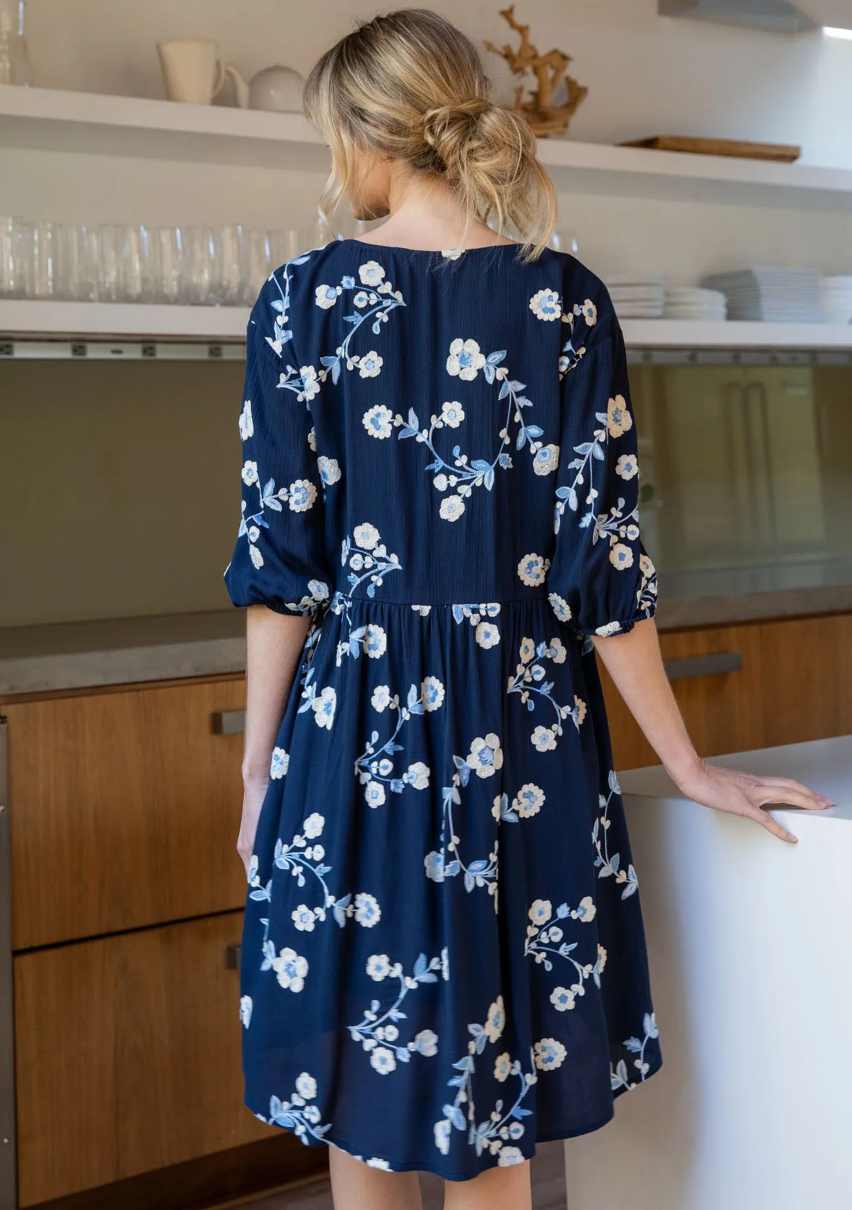 Nantucket Embroidered Mini Dress