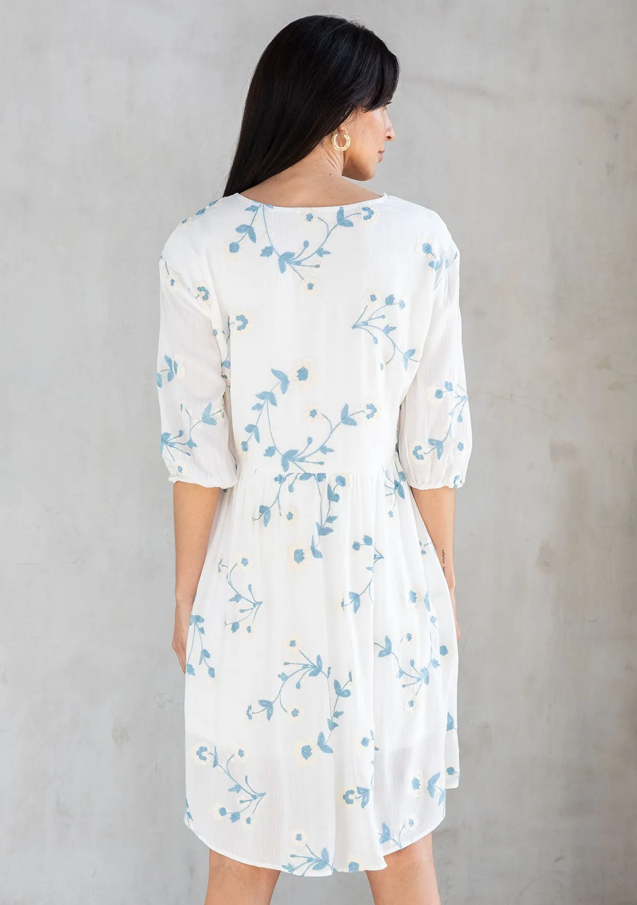 Nantucket Embroidered Mini Dress