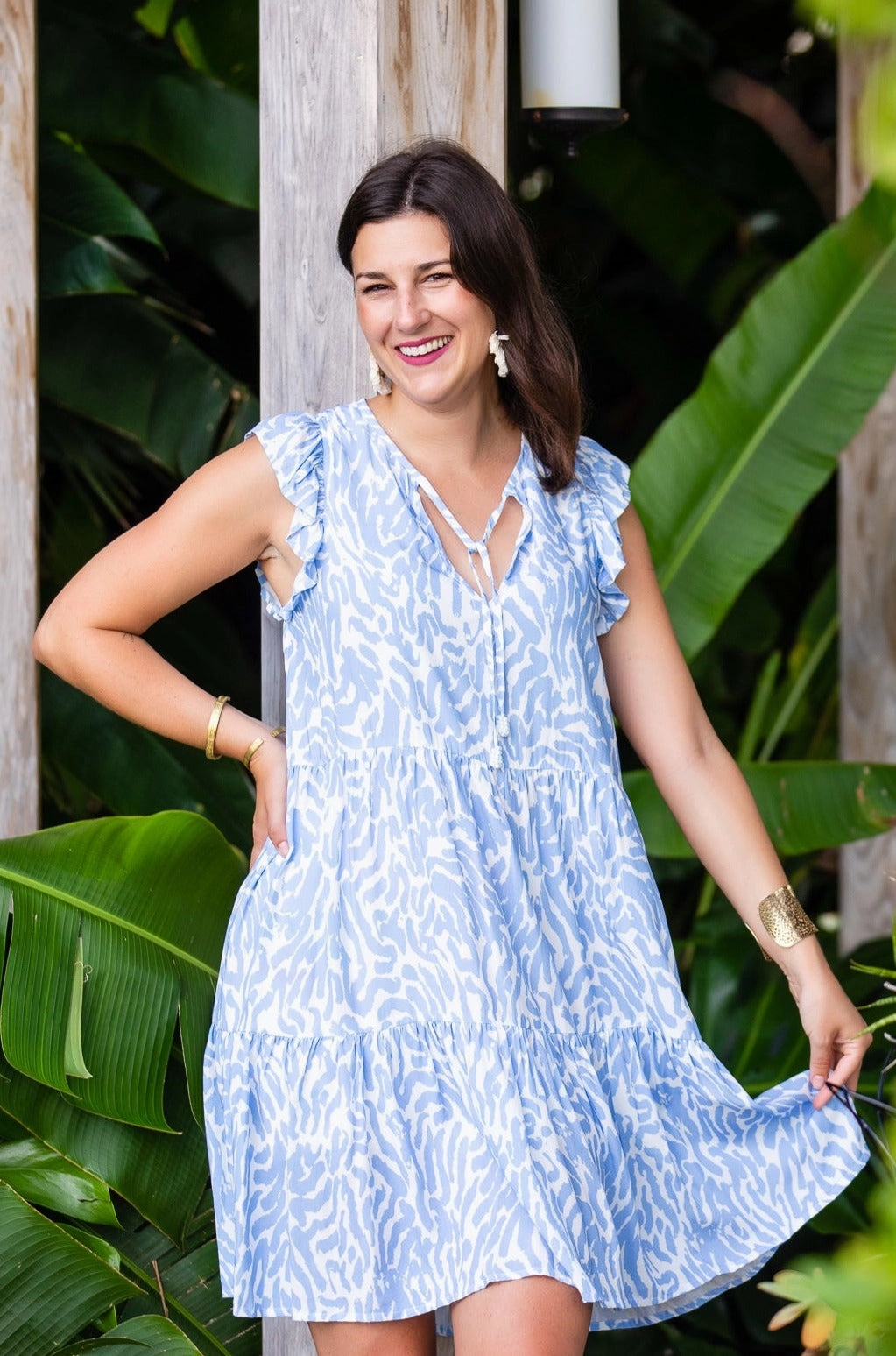 Timeless Look Nantucket Dress / Periwinkle Zebra