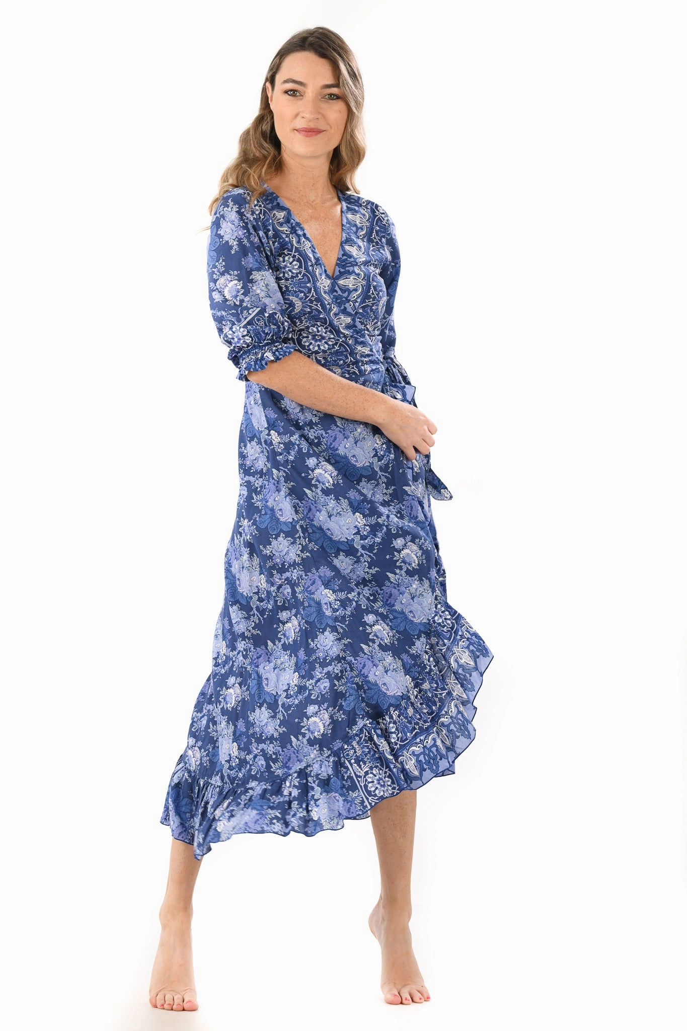 Lightweight-Lining Napa Dress / English Blue