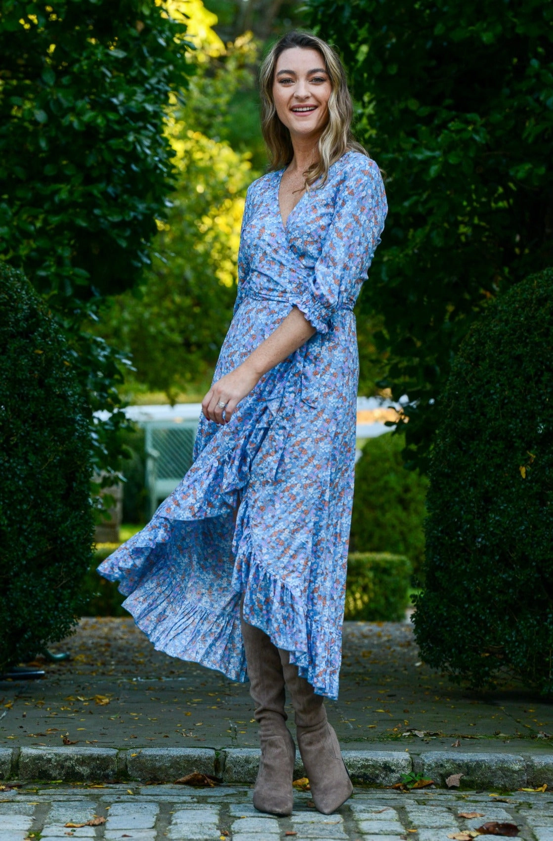 Trendy Look Joyful Look Napa Dress / Petite Blue