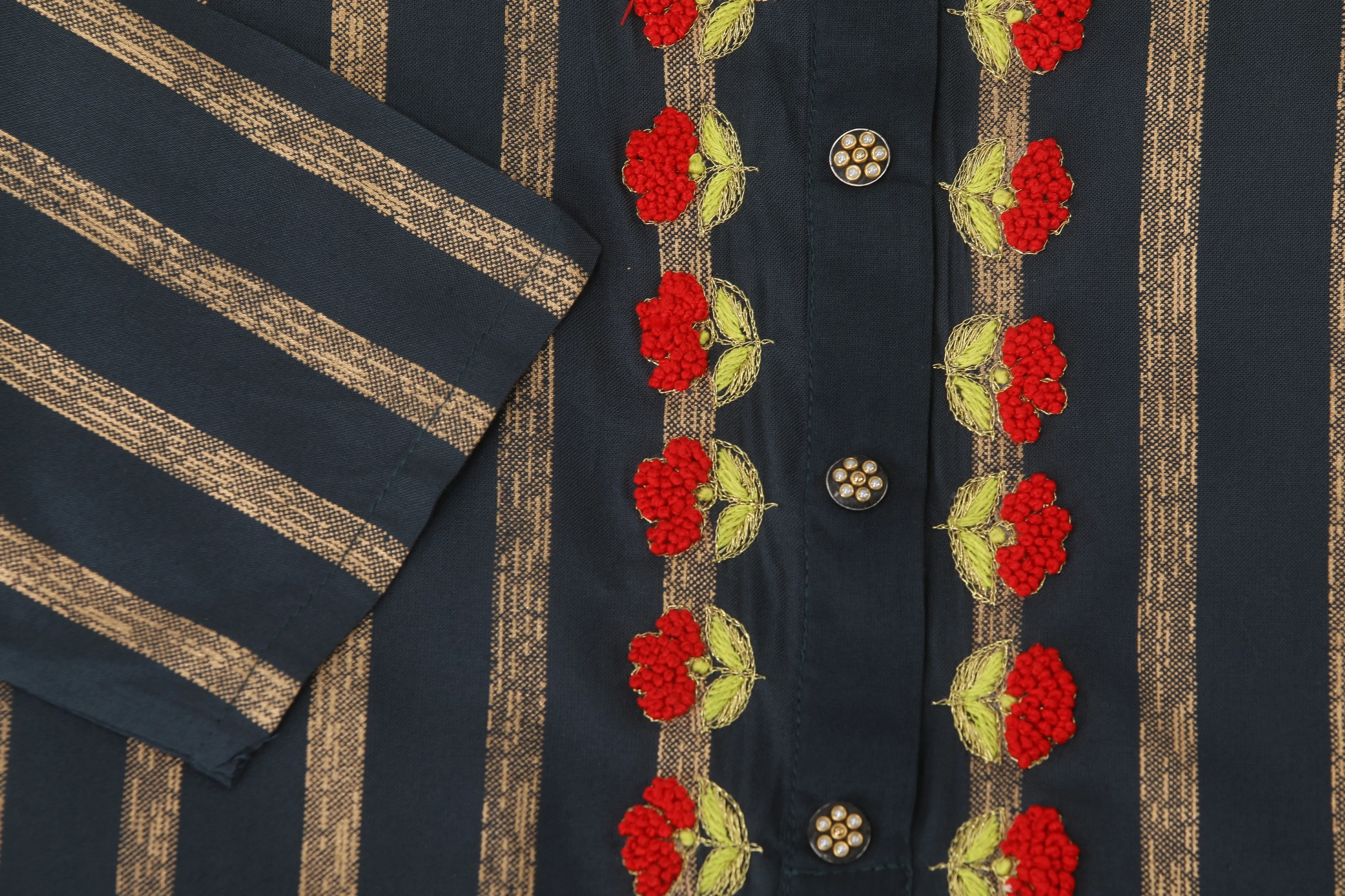 Navy Blue Color Rayon Straight Womens Kurta