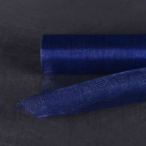 Navy Blue - Floral Mesh Wrap Solid Color ( 10 Inch x 10 Yards )
