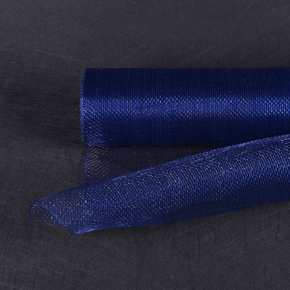Navy Blue - Floral Mesh Wrap Solid Color ( 10 Inch x 10 Yards )