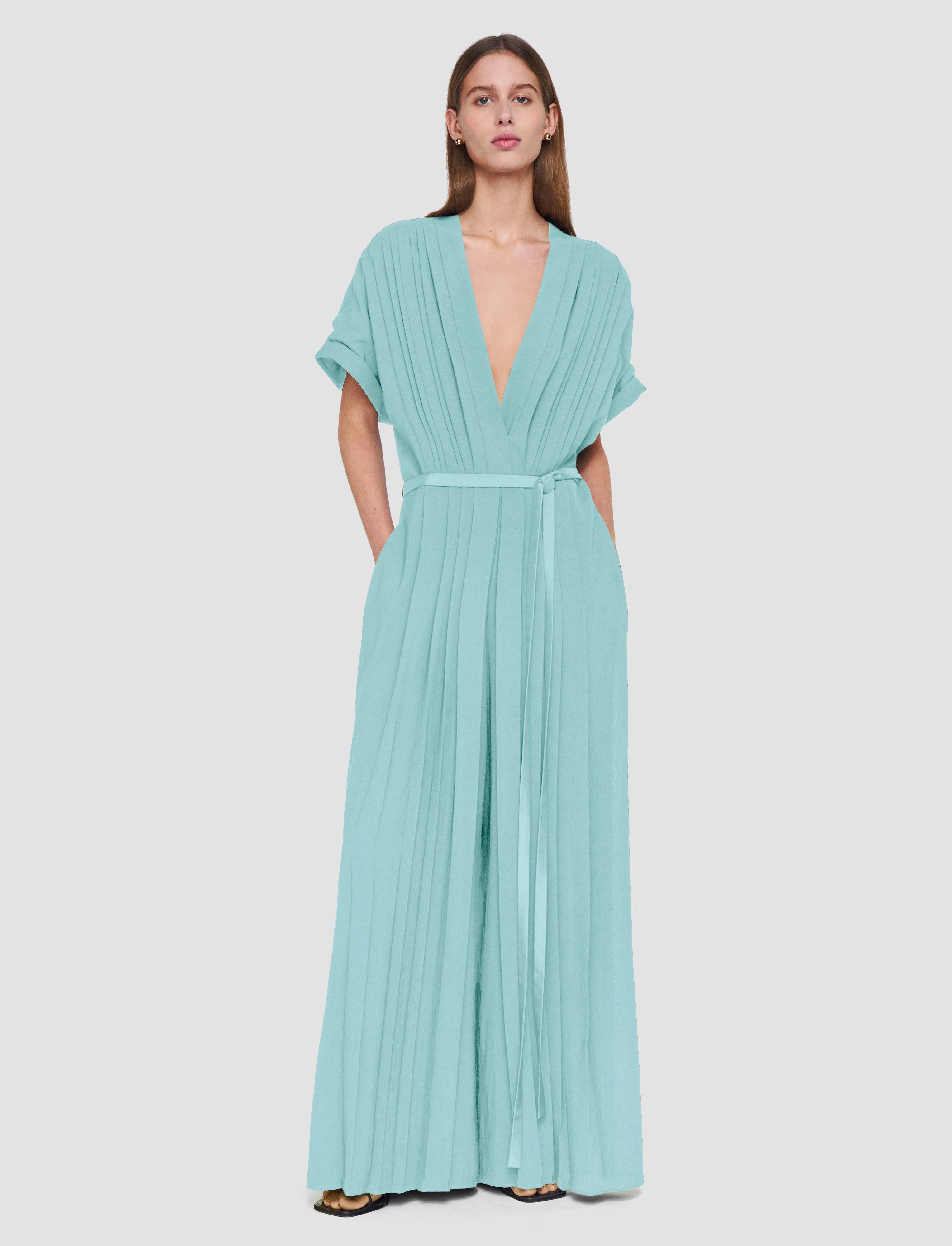 Sofia Airy Pliss?? Jumpsuit soft look Sleek Comfort