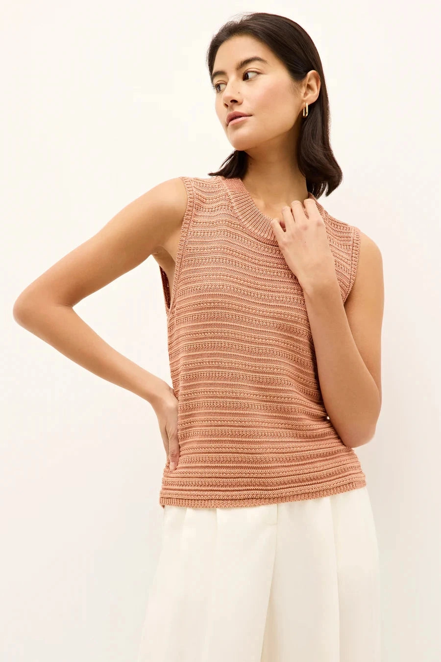 Nev Top Nectarine ButtonFront Daily Wear