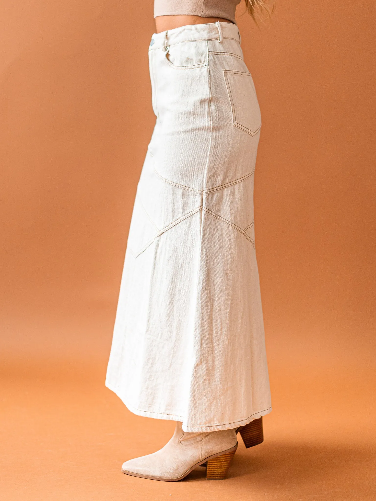 New Days Ahead Denim Maxi Skirt