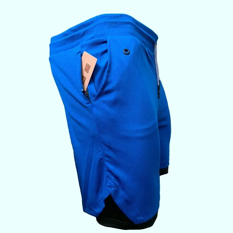 Newest Running Shorts Men 2 in 1 Training Gym