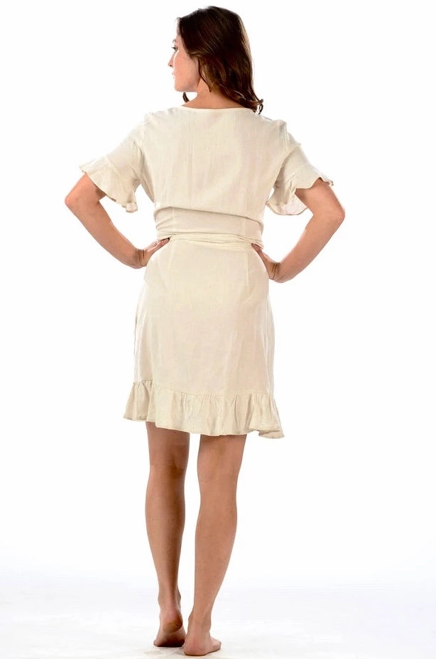 Newport Dress / Oatmeal Lightweight warm-weather dress Wedding guest