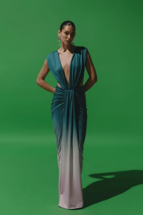 Nia Dress Mantis Green Feminine fit-and-flare silhouette Cozy Flex
