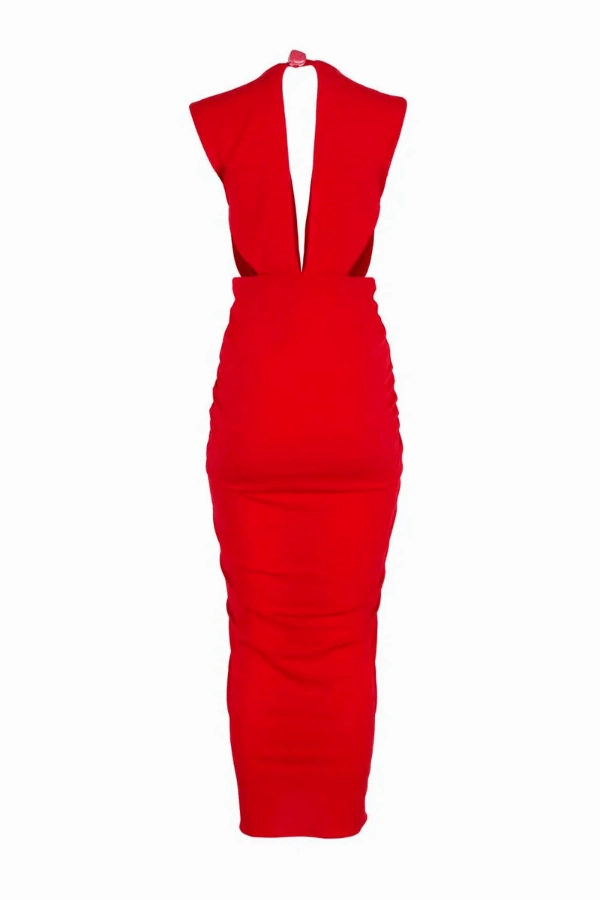 Cozy Comfort Nia Maxi Dress Orange Red