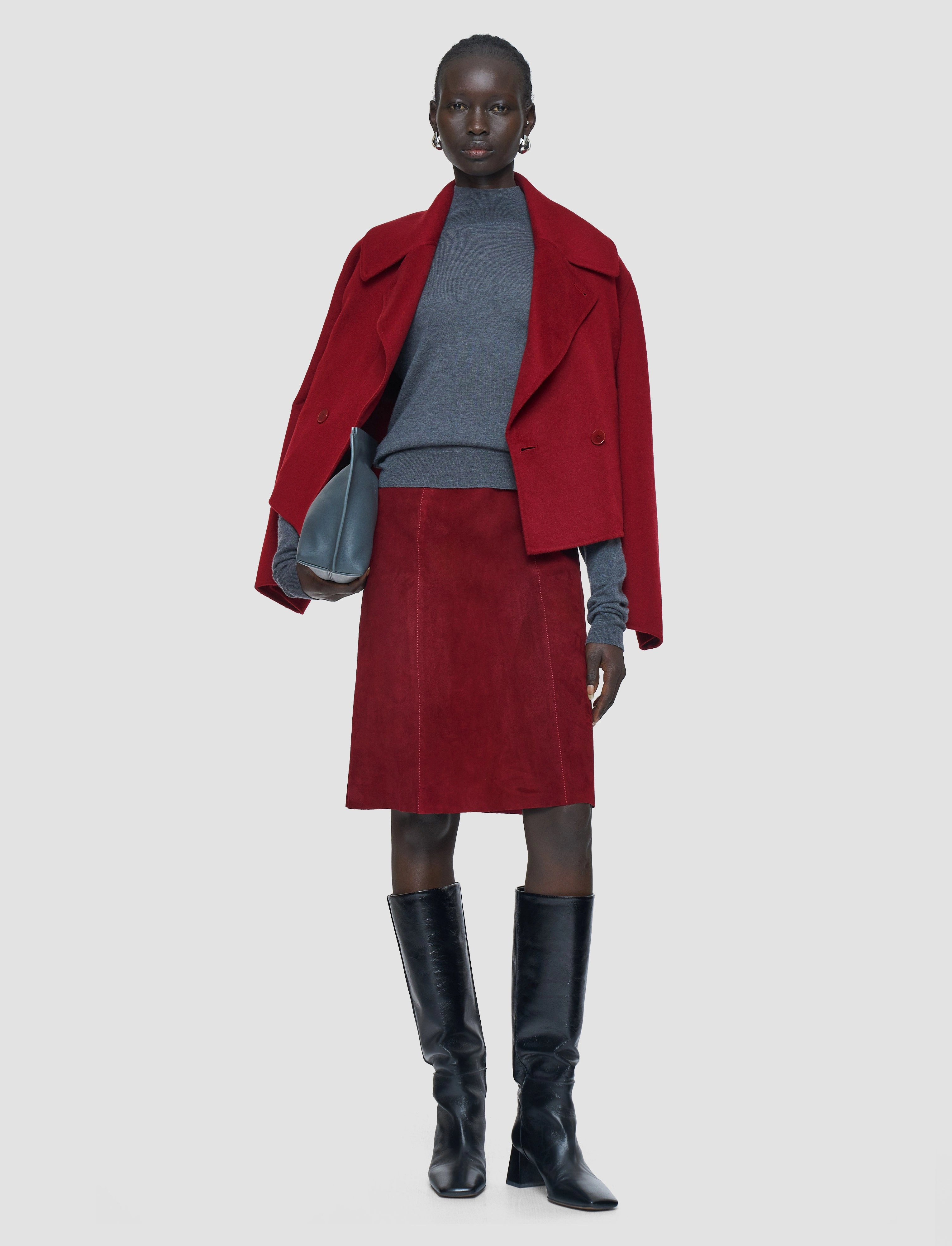 Nicole Suede Stretch Skirt Opaque finish