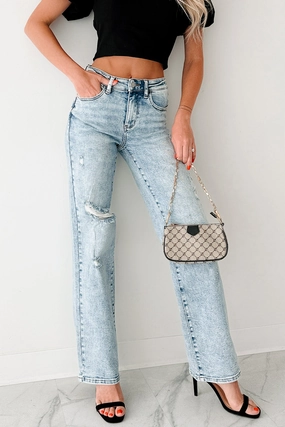 Nikolai Mineral Wash Judy Blue 90s Straight Leg Jeans (Light) Fresh Fit Chilly Day Layers