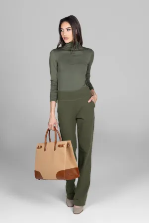 NINA STRAIGHT LEG PANT: FOREST NIGHT