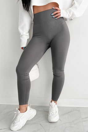 Endless Motion Seamless High Rise Leggings (Cool Grey) All-day Comfort Casual Fit Wear
