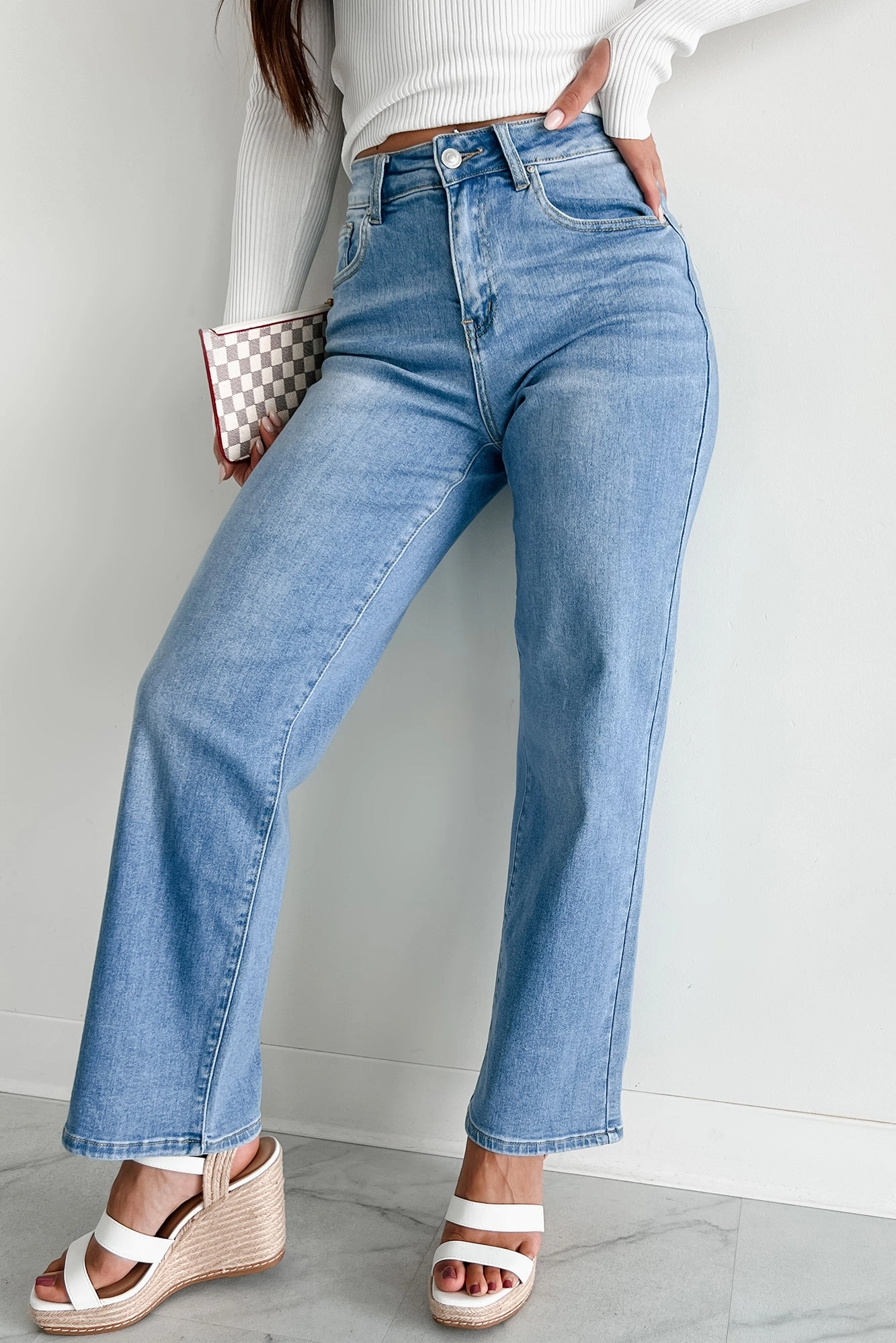 Sport Performance Korbin High Rise Non-Distressed Straight Jeans (Medium)