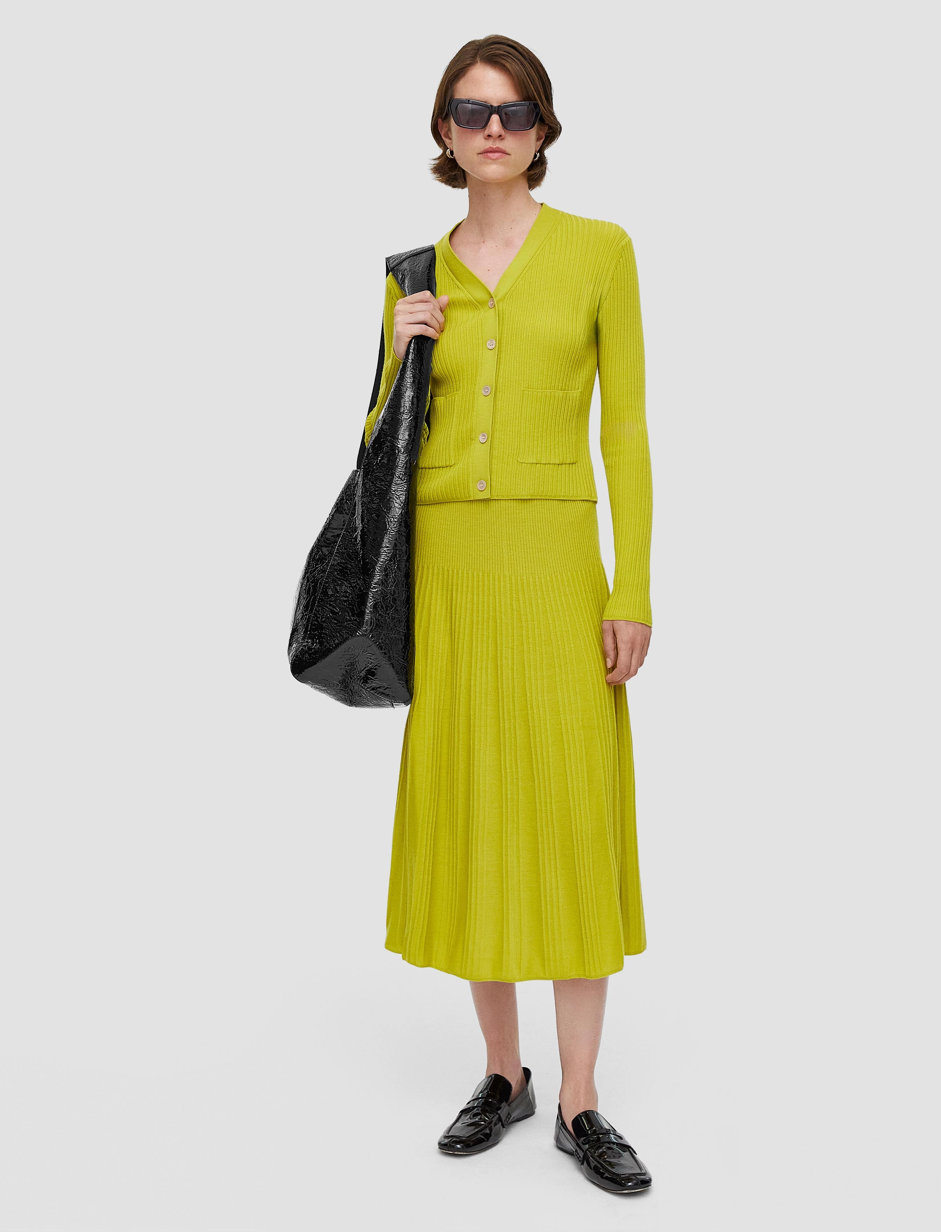 Recycled Polyester Merino Rib Skirt