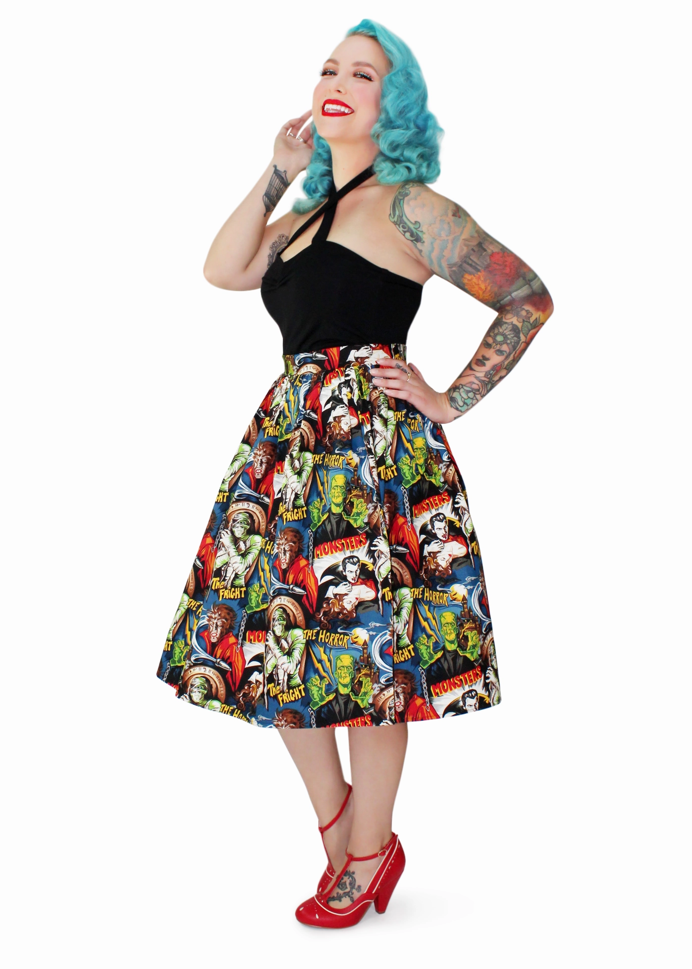 Pleated Circle Skirt - Hollywood Monster #HPCSM Layer Combo Maximalist look