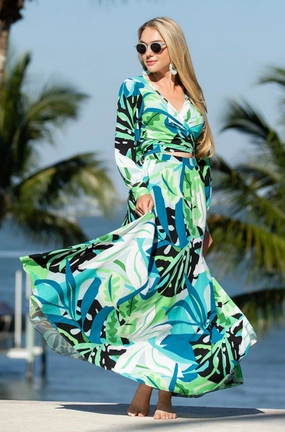 Sleek Appeal Classic Mood Tropicana Skirt / Jungle Green