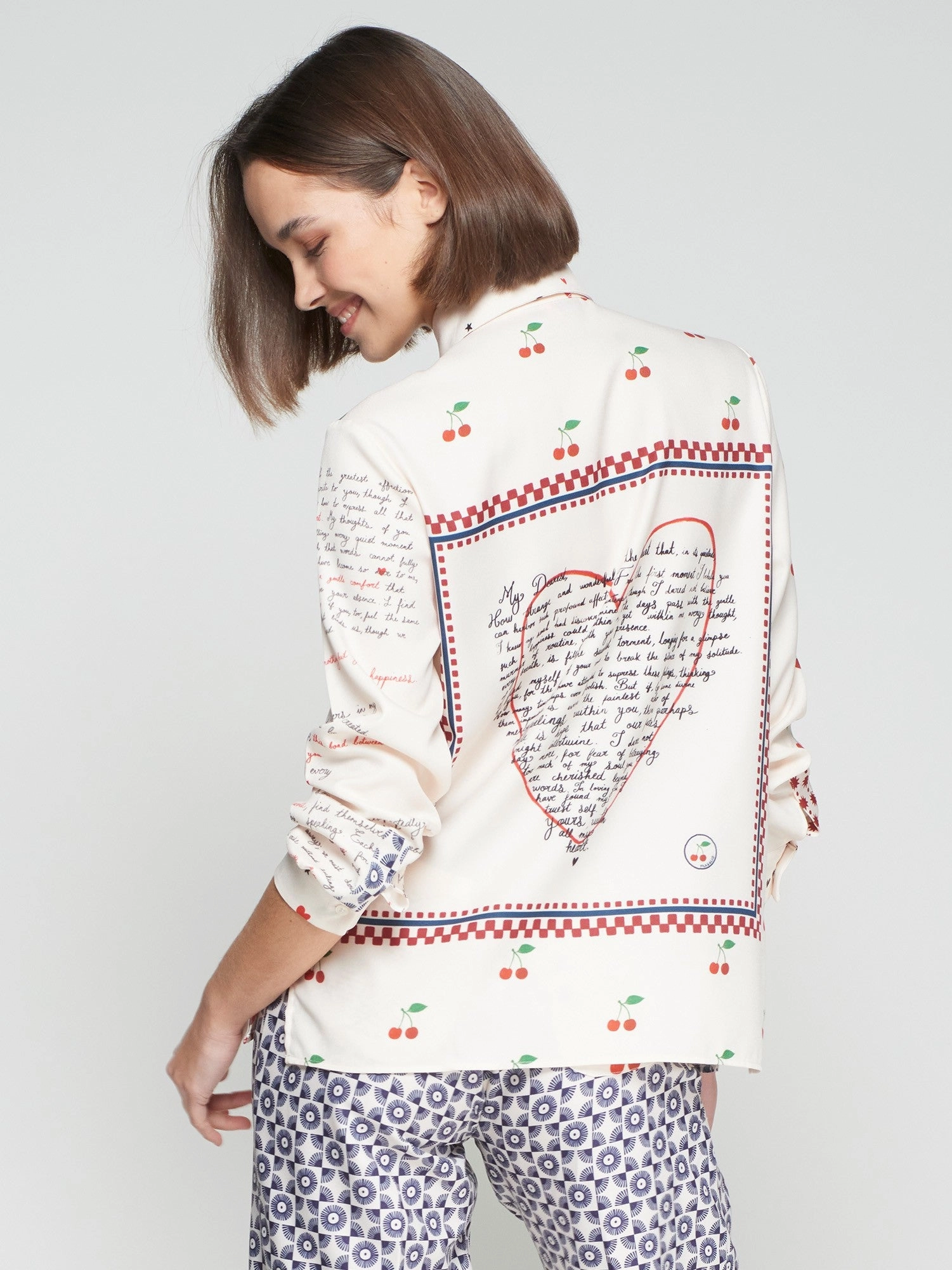 Basic Tee Summer Style MIX PRINT BUTTON DOWN