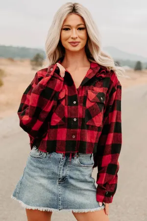 Toughen Up Signature 8 Destroyed Plaid Top (Red/Black) TaglessDesign