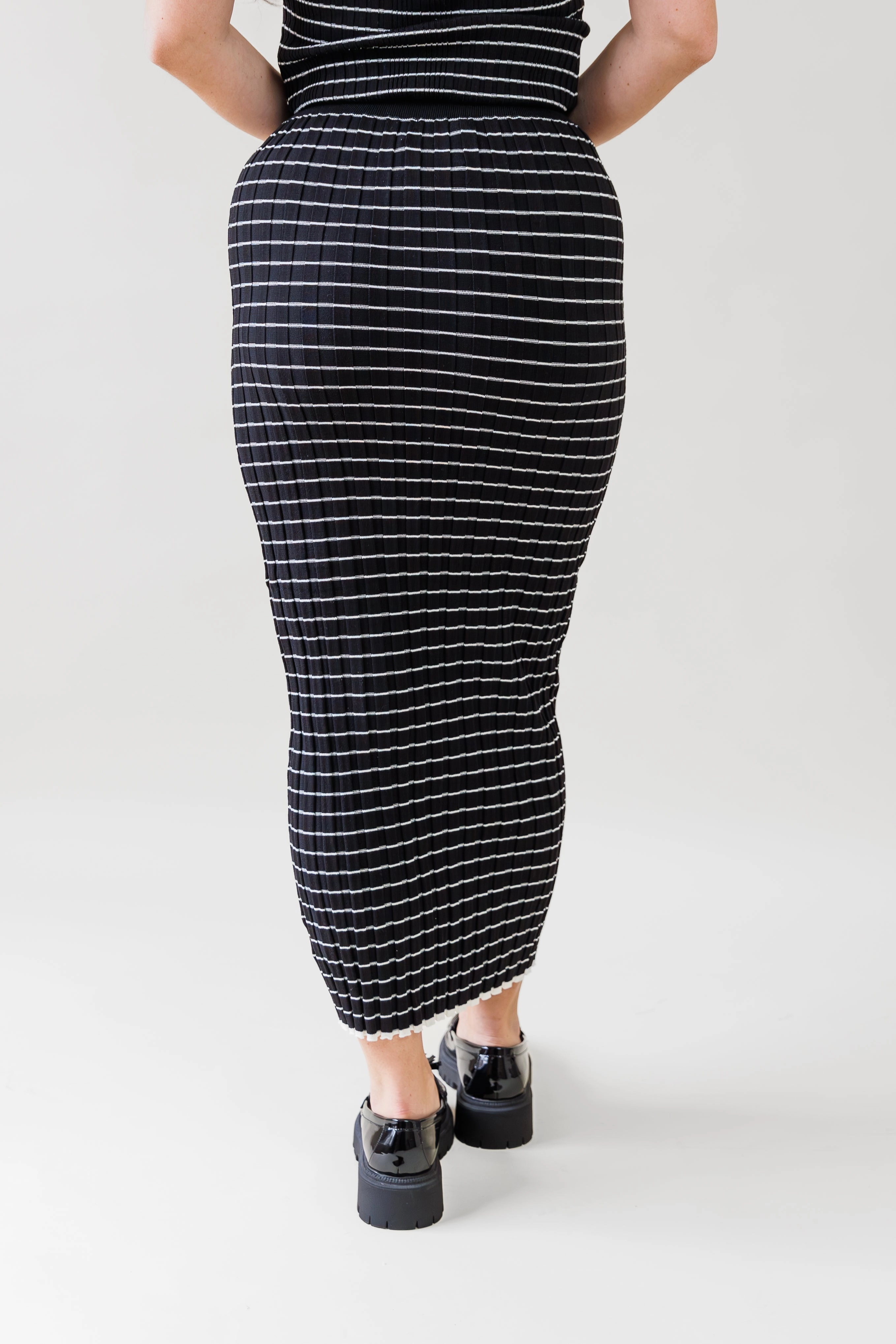 Mood Dressing Suede Feel NOVA STRIPED SKIRT