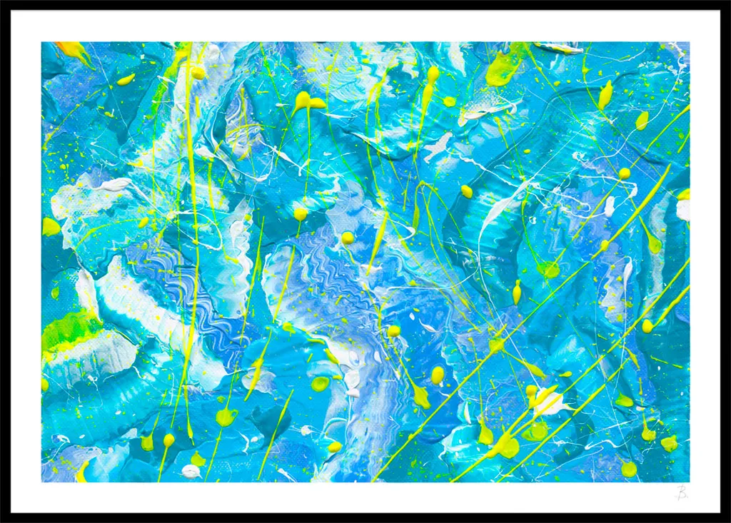 Ocean Abstract Art Print - Paper or Canvas - Framed or Unframed
