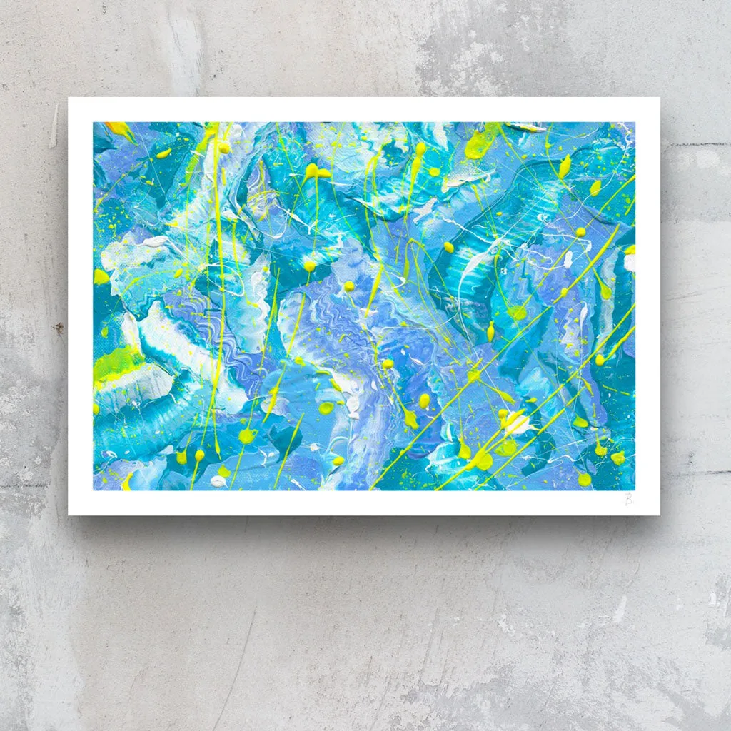 Ocean Abstract Art Print - Paper or Canvas - Framed or Unframed