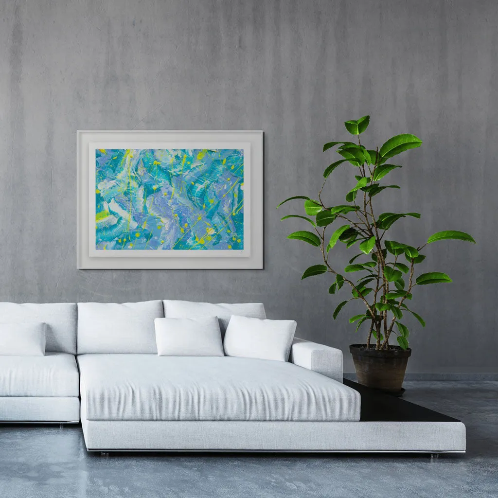 Ocean Abstract Art Print - Paper or Canvas - Framed or Unframed