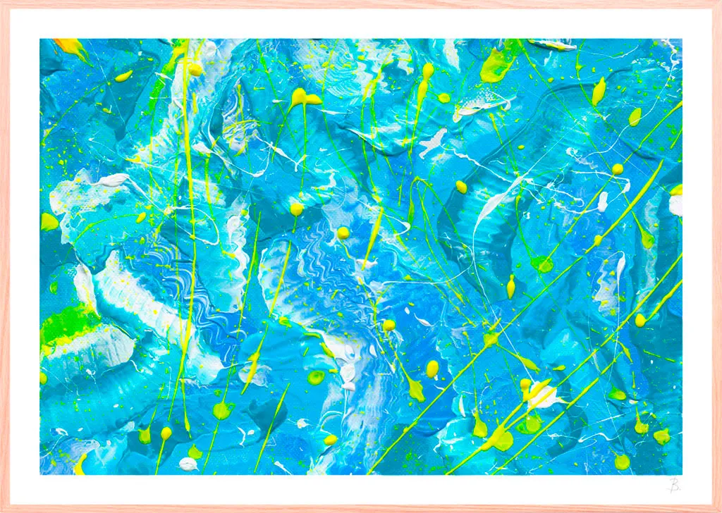 Ocean Abstract Art Print - Paper or Canvas - Framed or Unframed