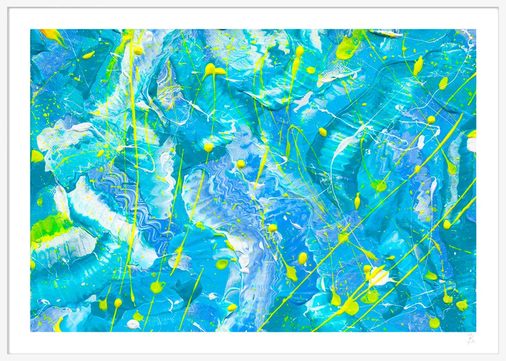 Ocean Abstract Art Print - Paper or Canvas - Framed or Unframed