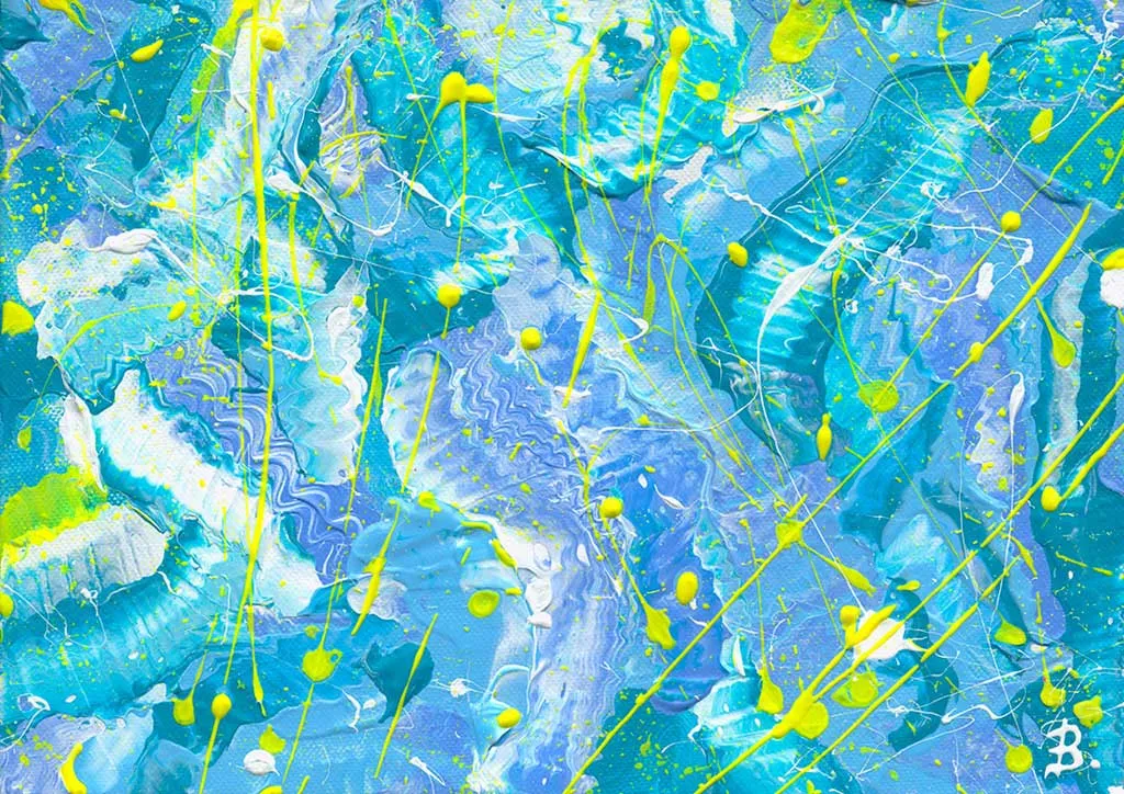 Ocean Abstract Art Print - Paper or Canvas - Framed or Unframed