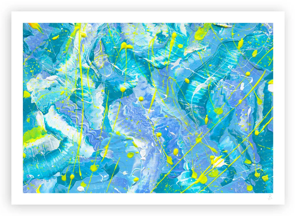 Ocean Abstract Art Print - Paper or Canvas - Framed or Unframed