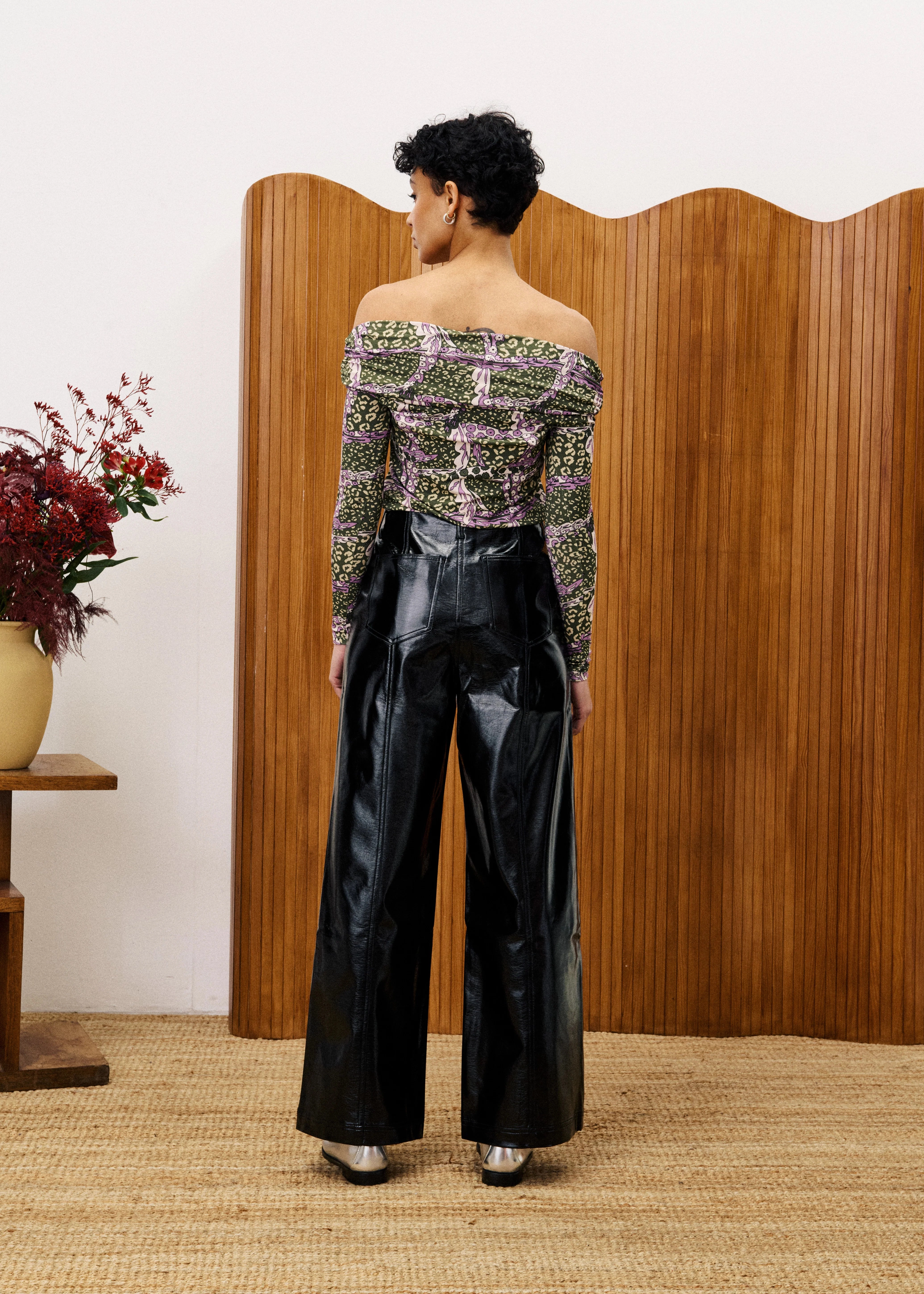 CASSANDRA VINYL SIAMESE PANTS Chilly Weather Comfort