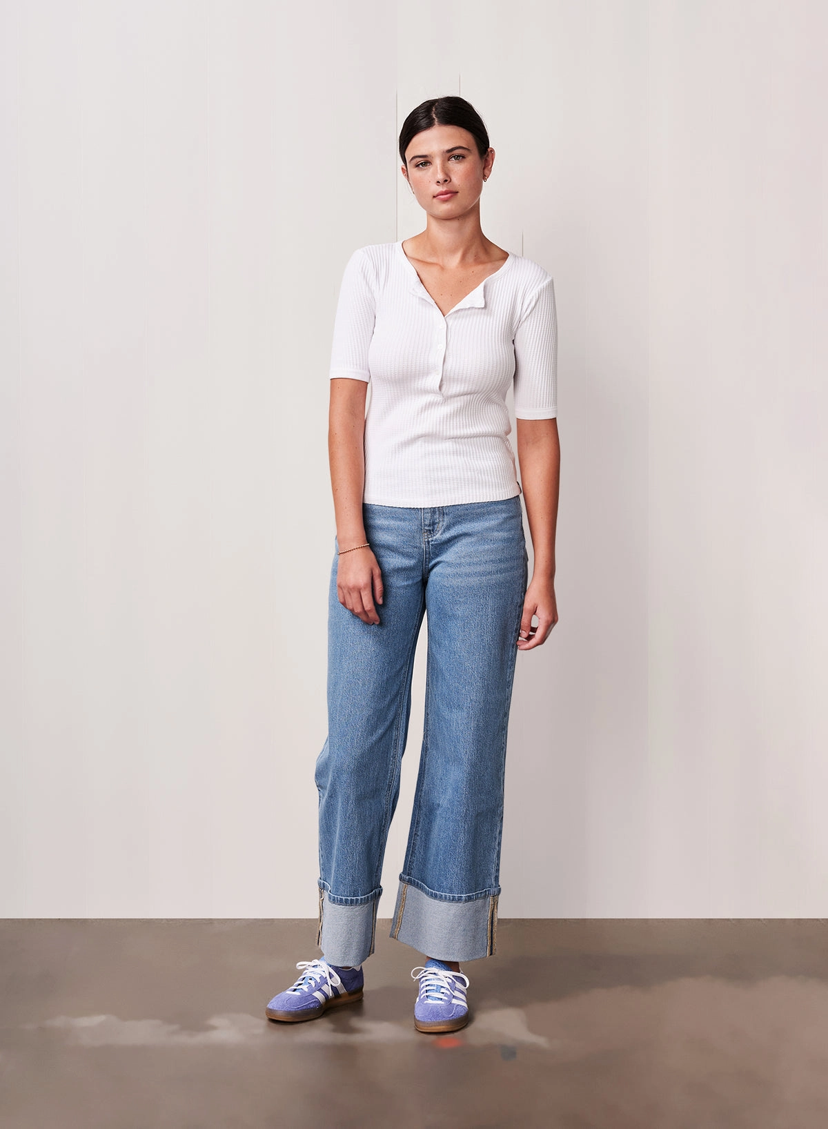 LUXE THERMAL SHORT SLEEVE HENLEY Sporty Design